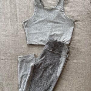 Outdoor Voices Leggings + Venus Crop Top Set | Two Pieces (Size S)
